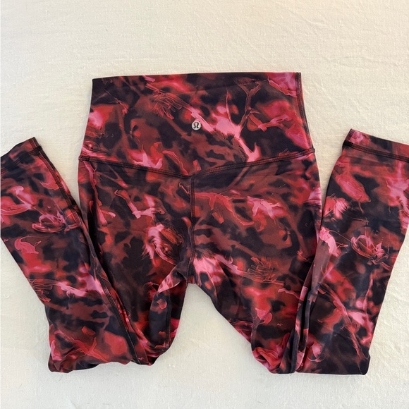 lululemon athletica Pants - lululemon athletica Kids Patterned Red Leggings